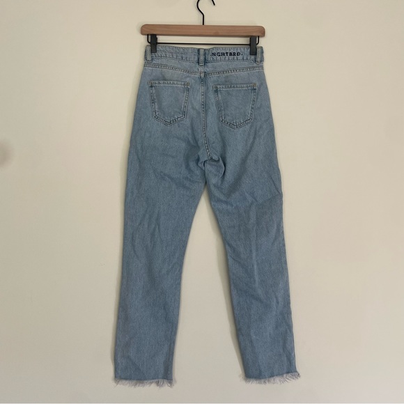 EUC NGHTBRD Denim Straight Leg, Light Wash Jeans Women Size 25 - Picture 2 of 5
